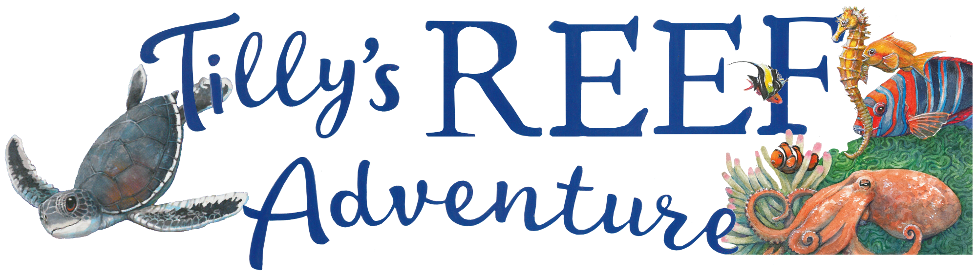 Tilly's Reef Adventure banner logo